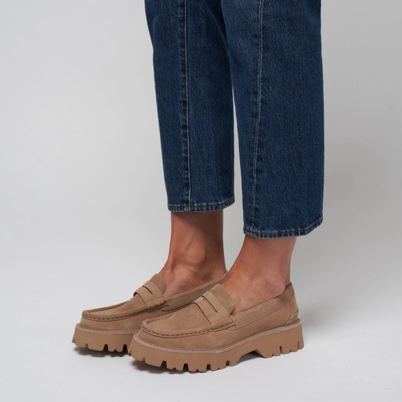 Pedro Garcia Shoes - Pedro Garcia Sebas Lug Sole Penny Loafer Suede Women’s 37